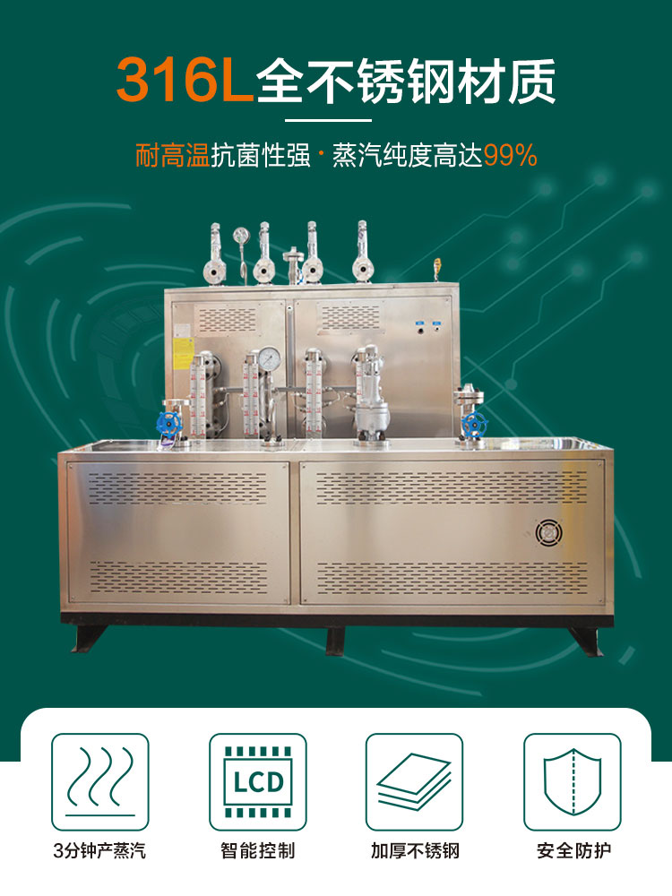 PLCPLC不銹鋼潔凈蒸汽發生器